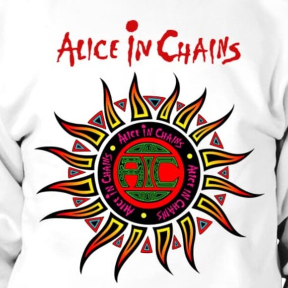 Alice In Chains Logo Vintage Rock Band Sweatshirt - Picture 2 of 5